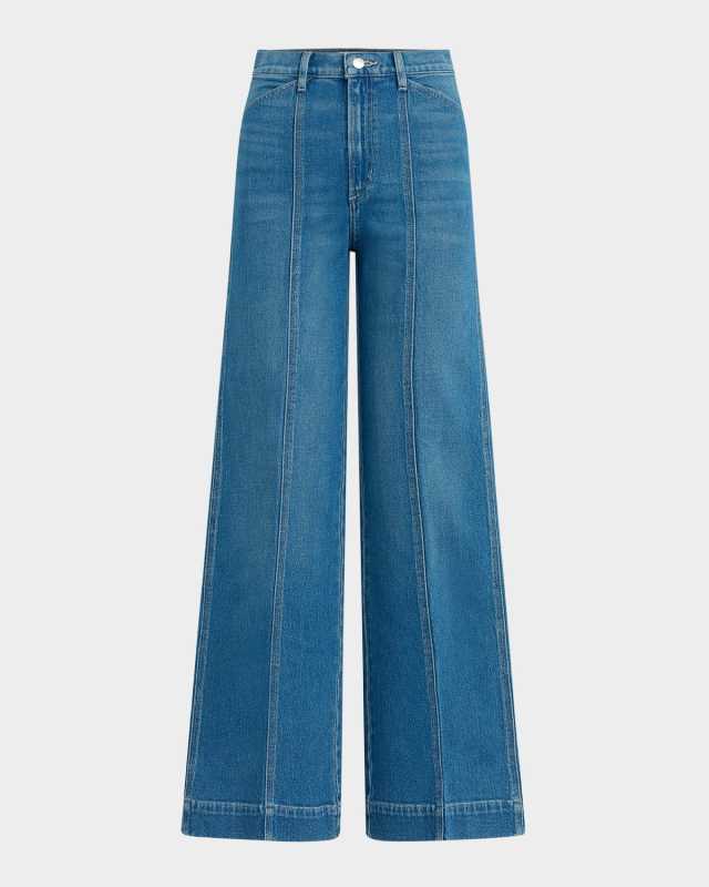 The Front Seam Wide-Leg Jeans